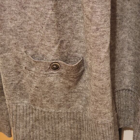 Banana Republic Women's Gray Open Cardigan w/ Pockets Size M - Picture 4 of 7